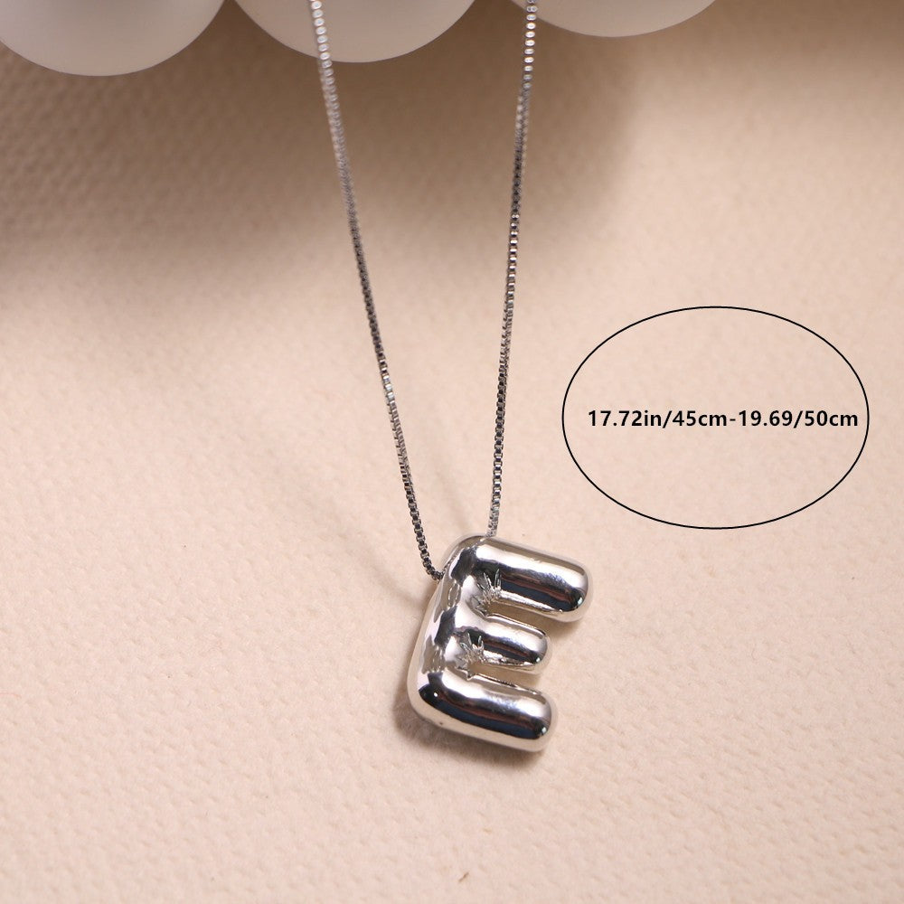 Silver Block letter necklaces