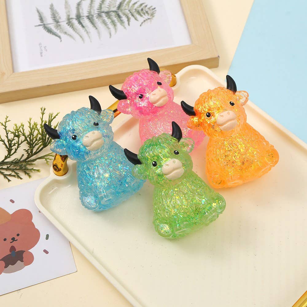 Highland cow squishy toy