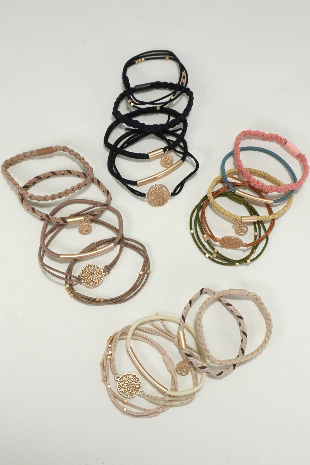Boho bracelet hair ties