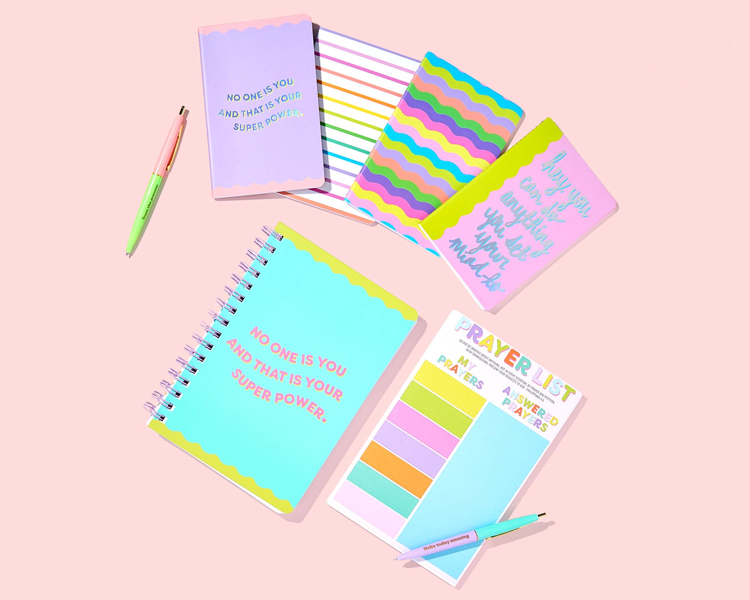 Mini Notebook Set - Neon + Foil - 4 Piece Set