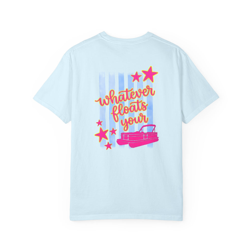 Whatever Floats Your Boat T-Shirt — Retro Pink & Blue Star Graphic