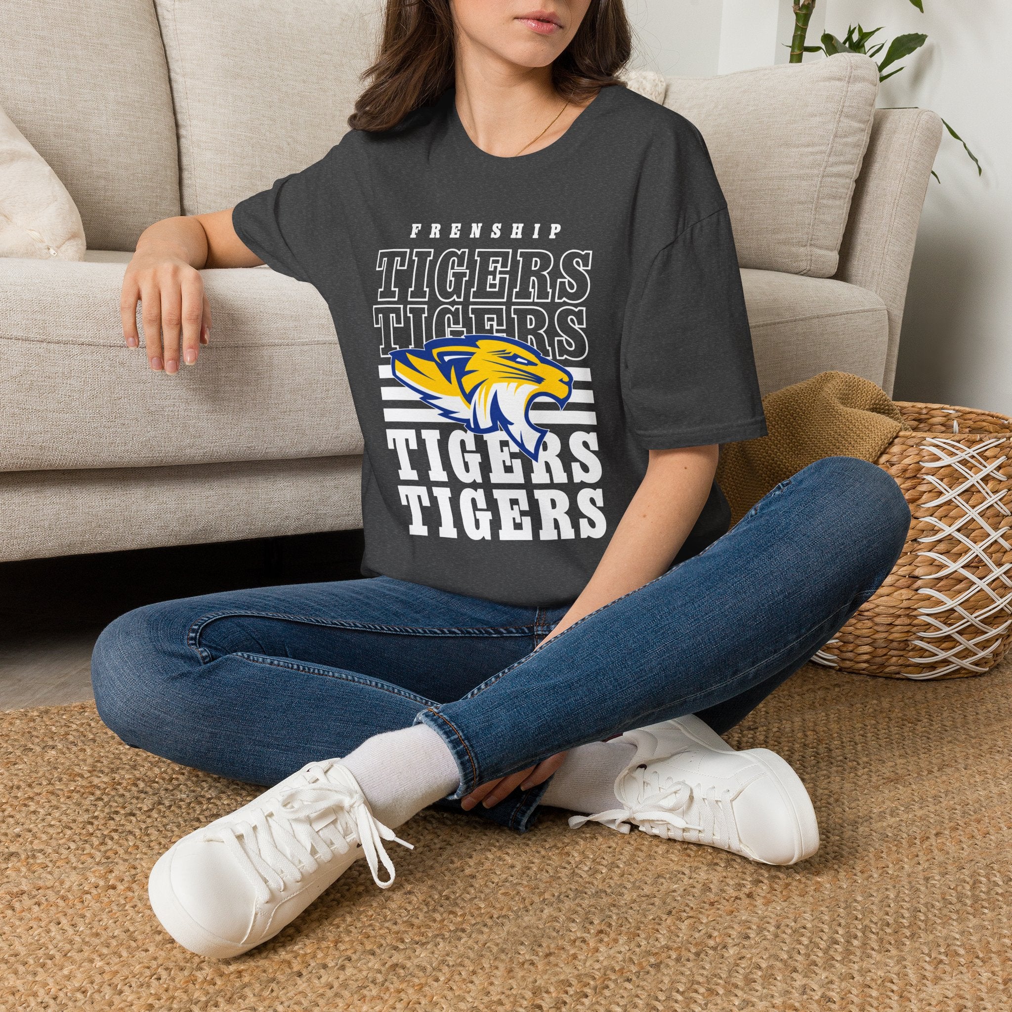 Frenship Tigers Vintage Stack T-Shirt — School Spirit Tee