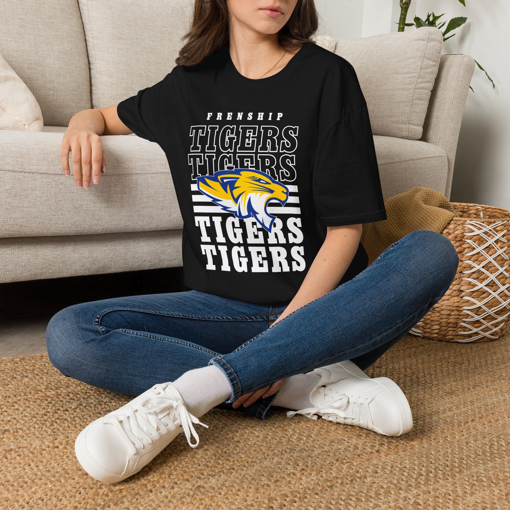 Frenship Tigers Vintage Stack T-Shirt — School Spirit Tee