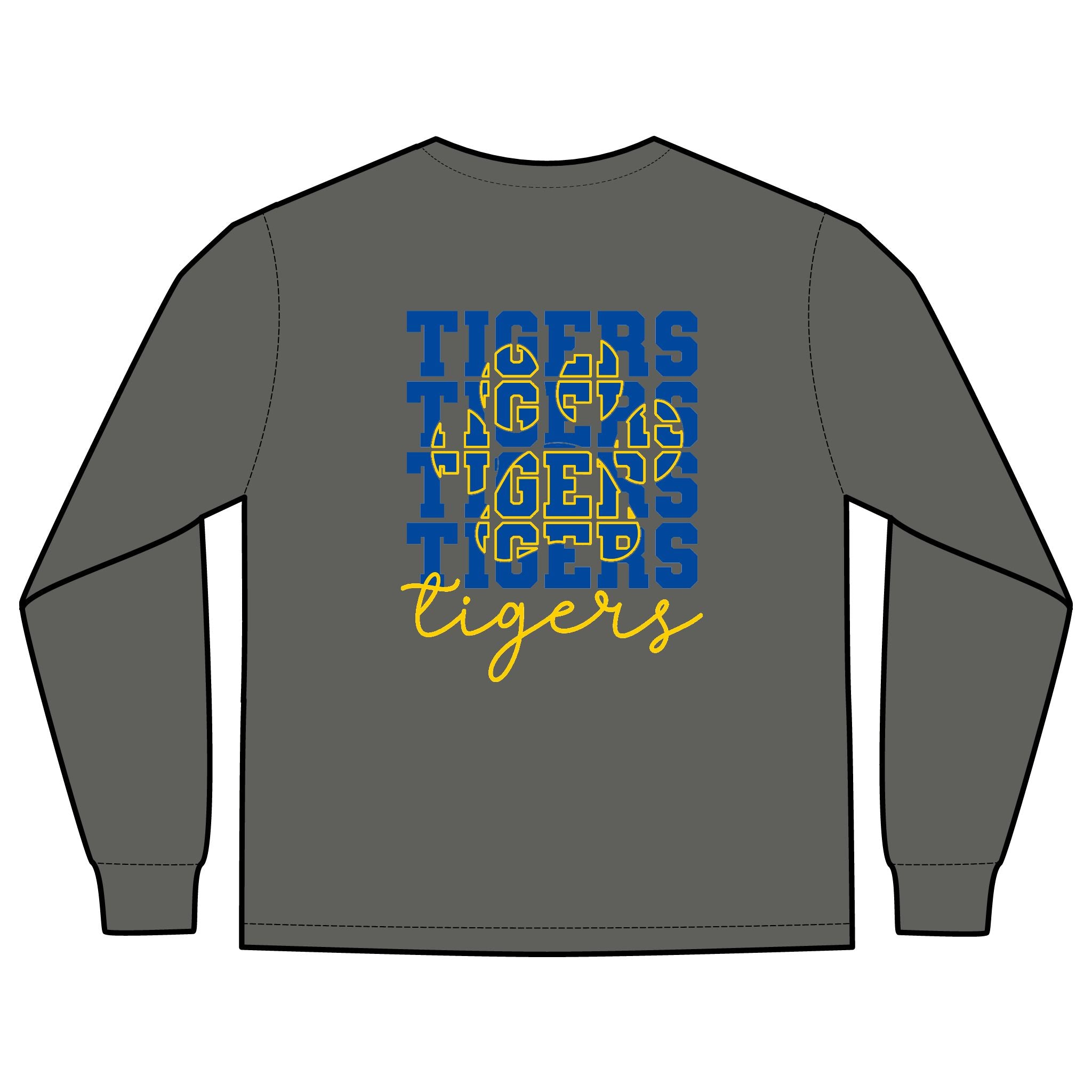 Long Sleeve Pocket T-Shirt - Frenship Tigers Design