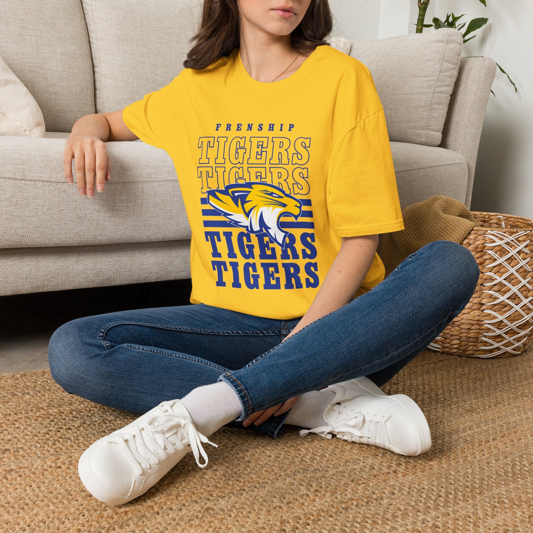 Frenship Tigers Vintage Stack T-Shirt — School Spirit Tee