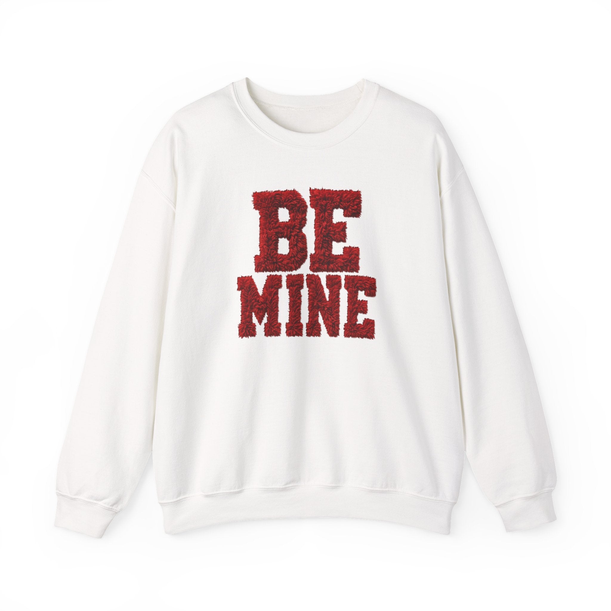 Valentine 'Be Mine' Faux Chenille Crewneck Sweatshirt