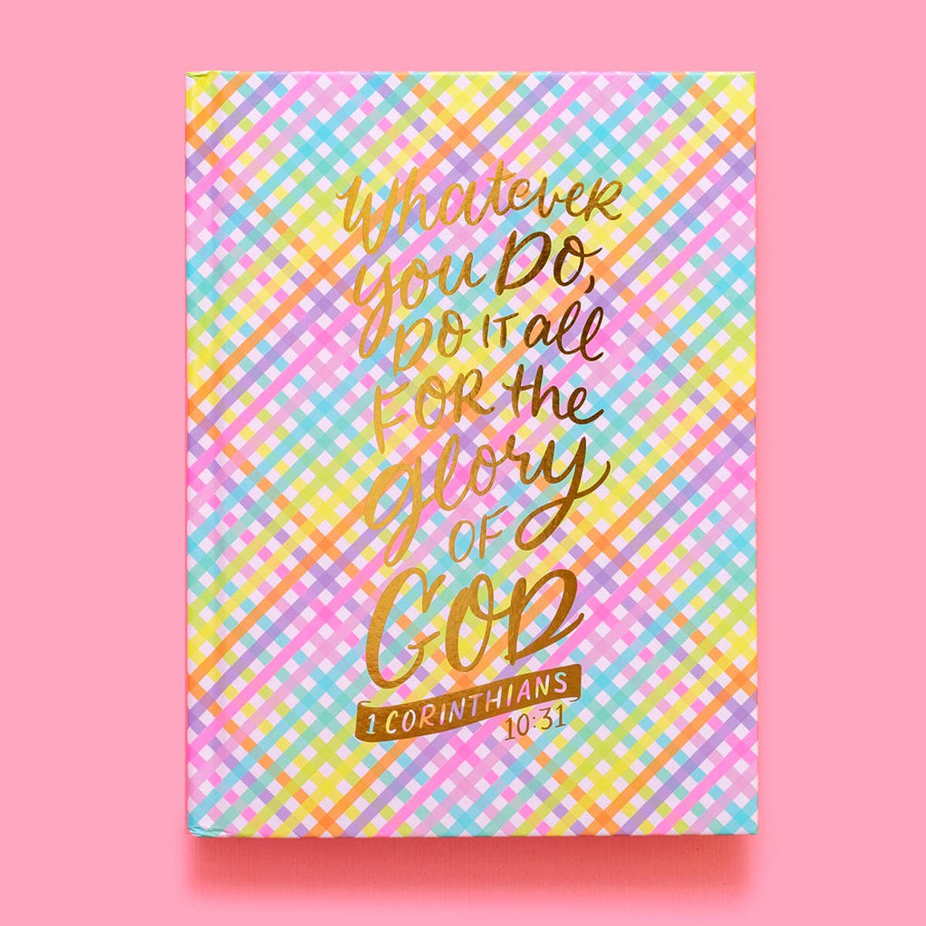 Hardcover Notebook - Bible Verse - Colorful Weave -200 Pages