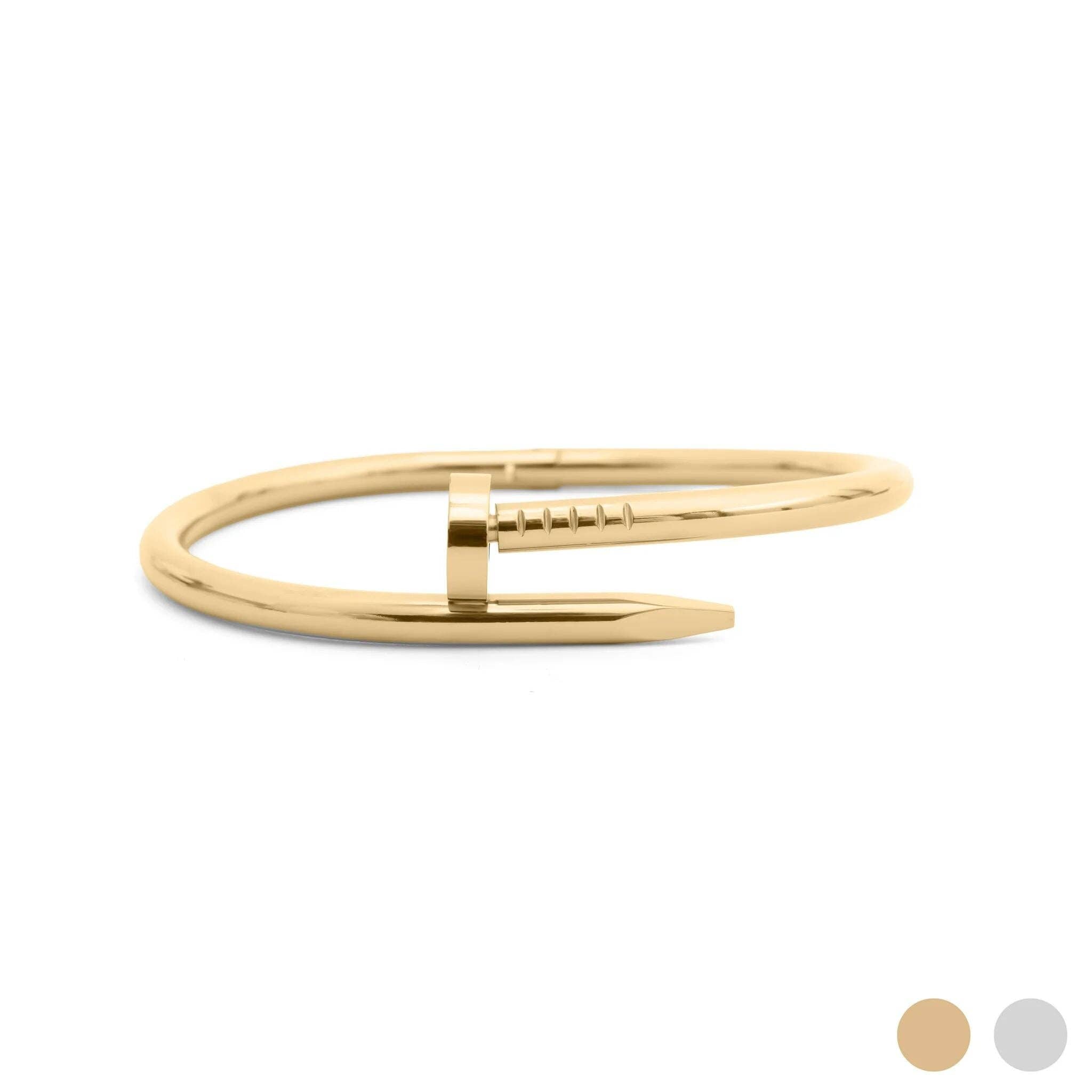 Nail Bangle 18K Gold