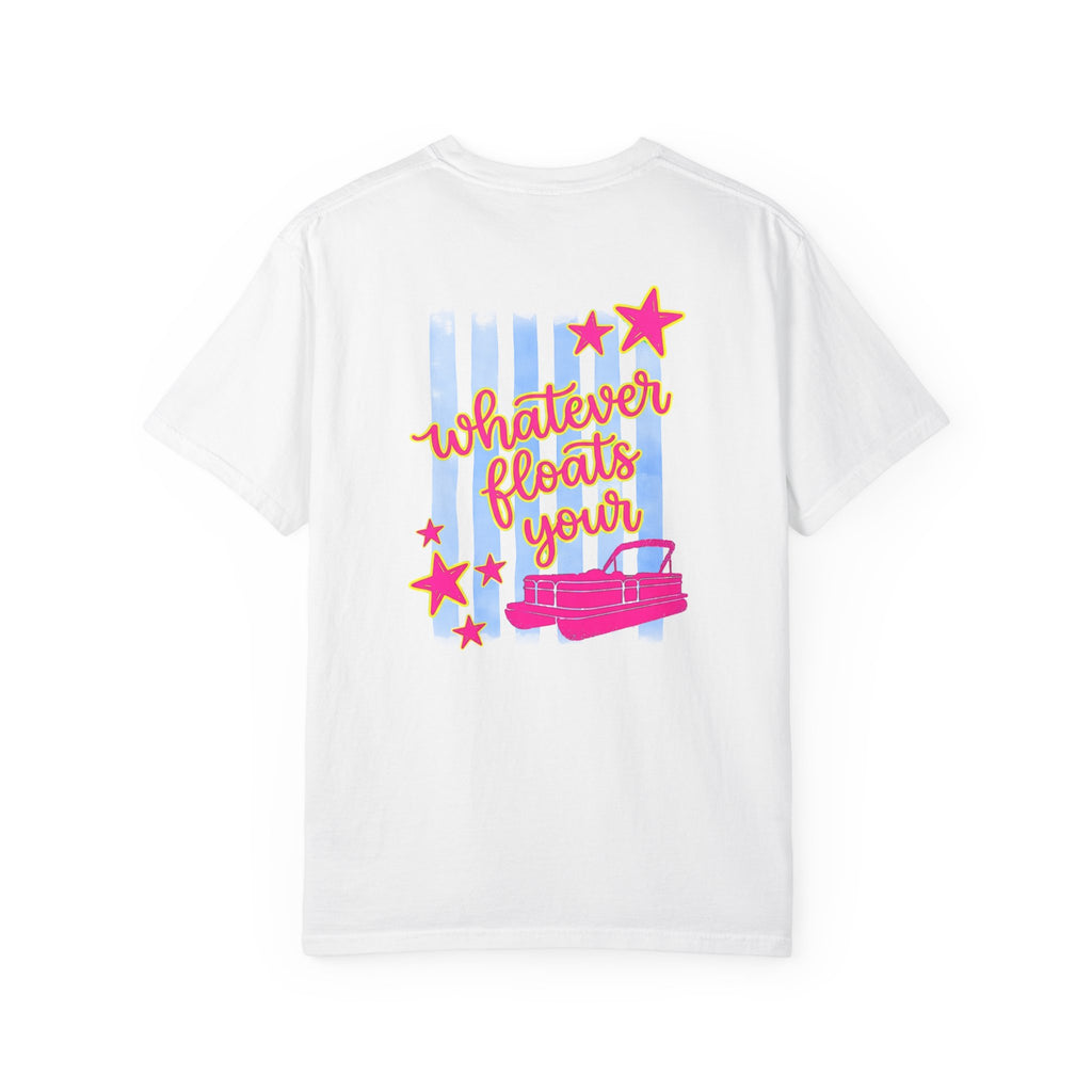 Whatever Floats Your Boat T-Shirt — Retro Pink & Blue Star Graphic