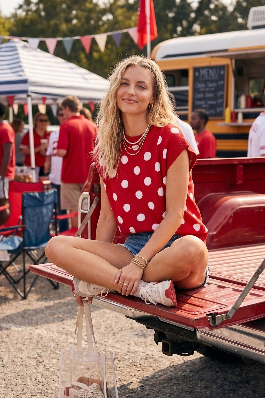 Gameday Polka Dot Top