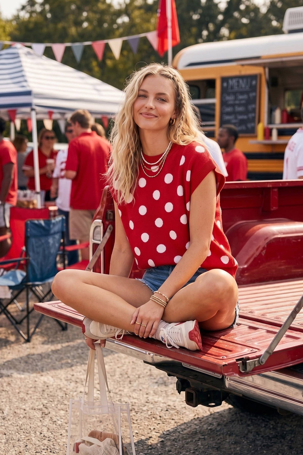 Gameday Polka Dot Top