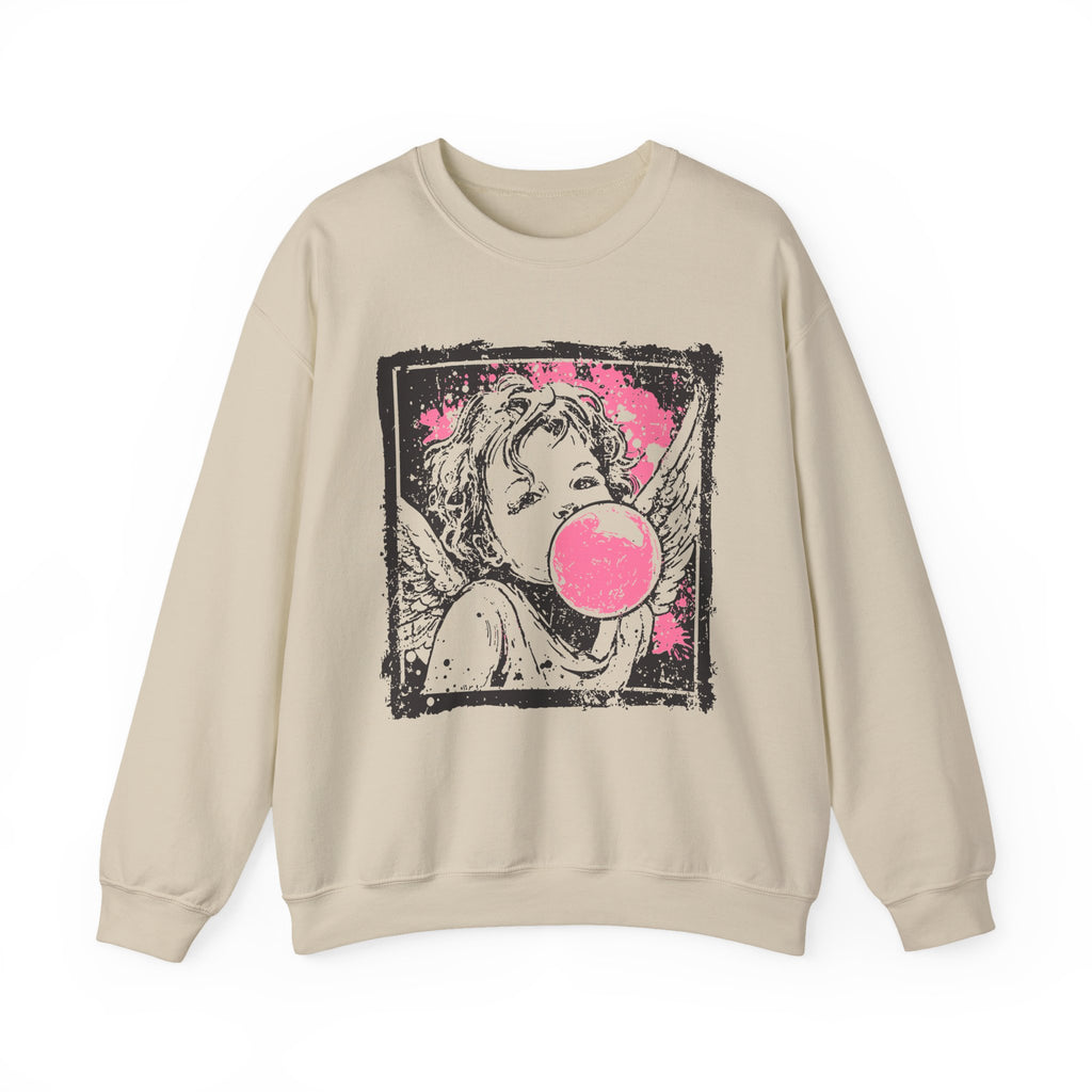 Bubble Gum Cupid Crewneck Sweatshirt — Valentine’s Cute Cupid Graphic