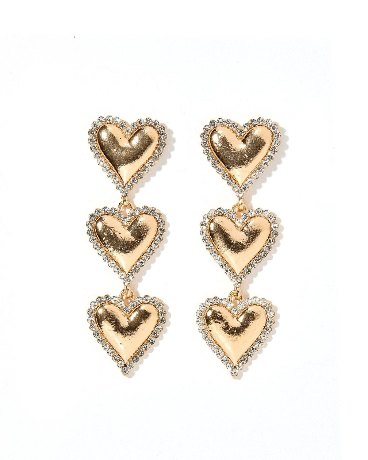 Layla heart drop earrings
