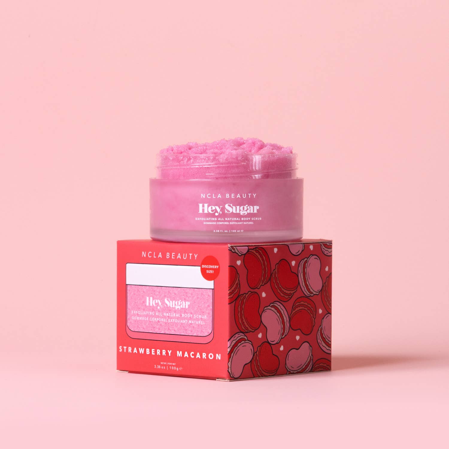 Hey, Sugar Body Scrub - Strawberry Macaron Discovery Size
