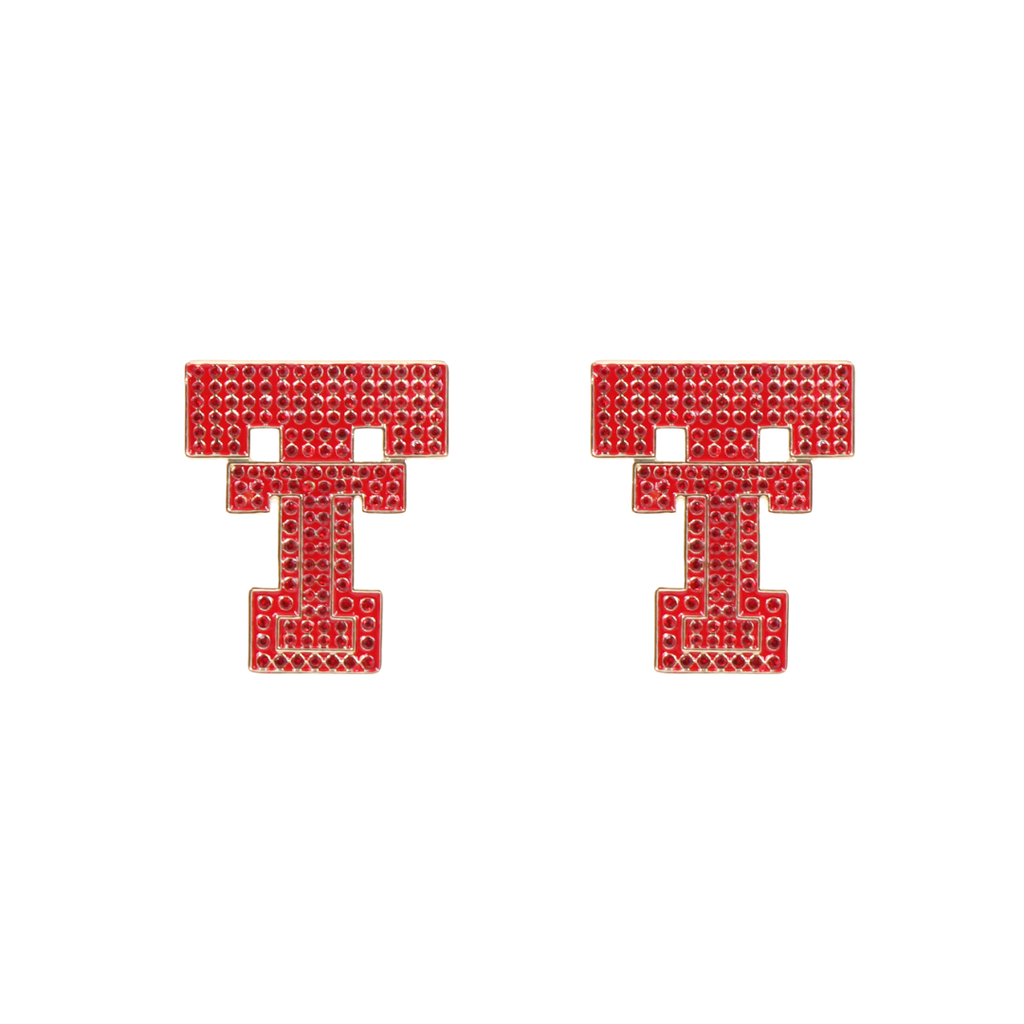 Texas Tech Pavé Logo Studs 