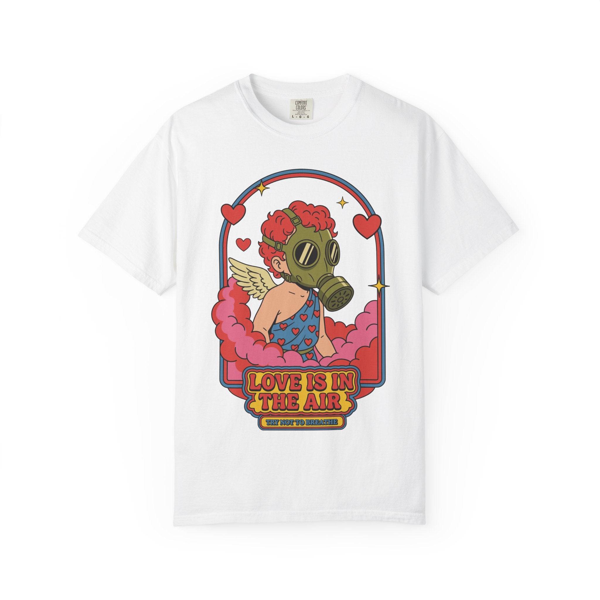Vintage 'Love Is in the Air, Try Not to Breathe' Valentine T-Shirt