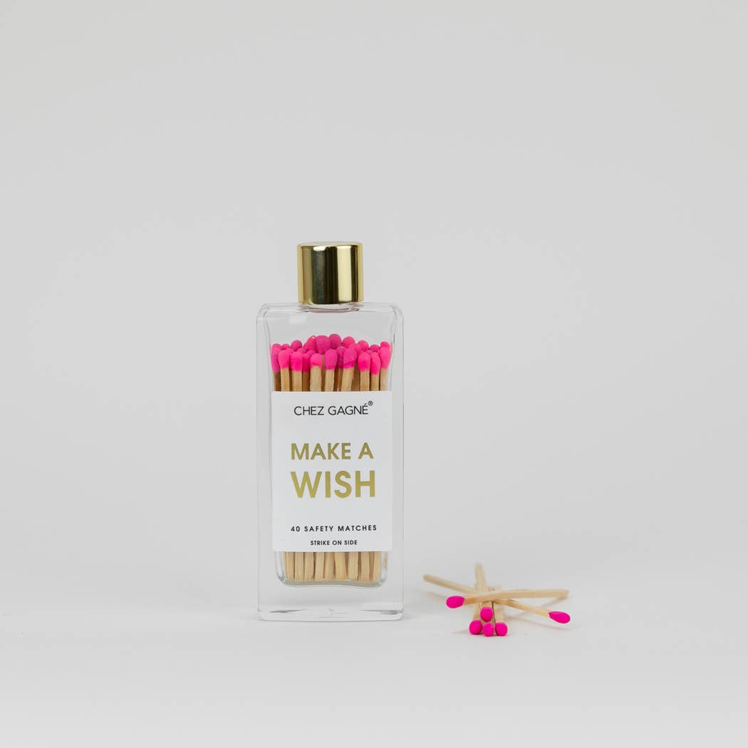 Make A Wish - Birthday Glass Bottle Safety Matches