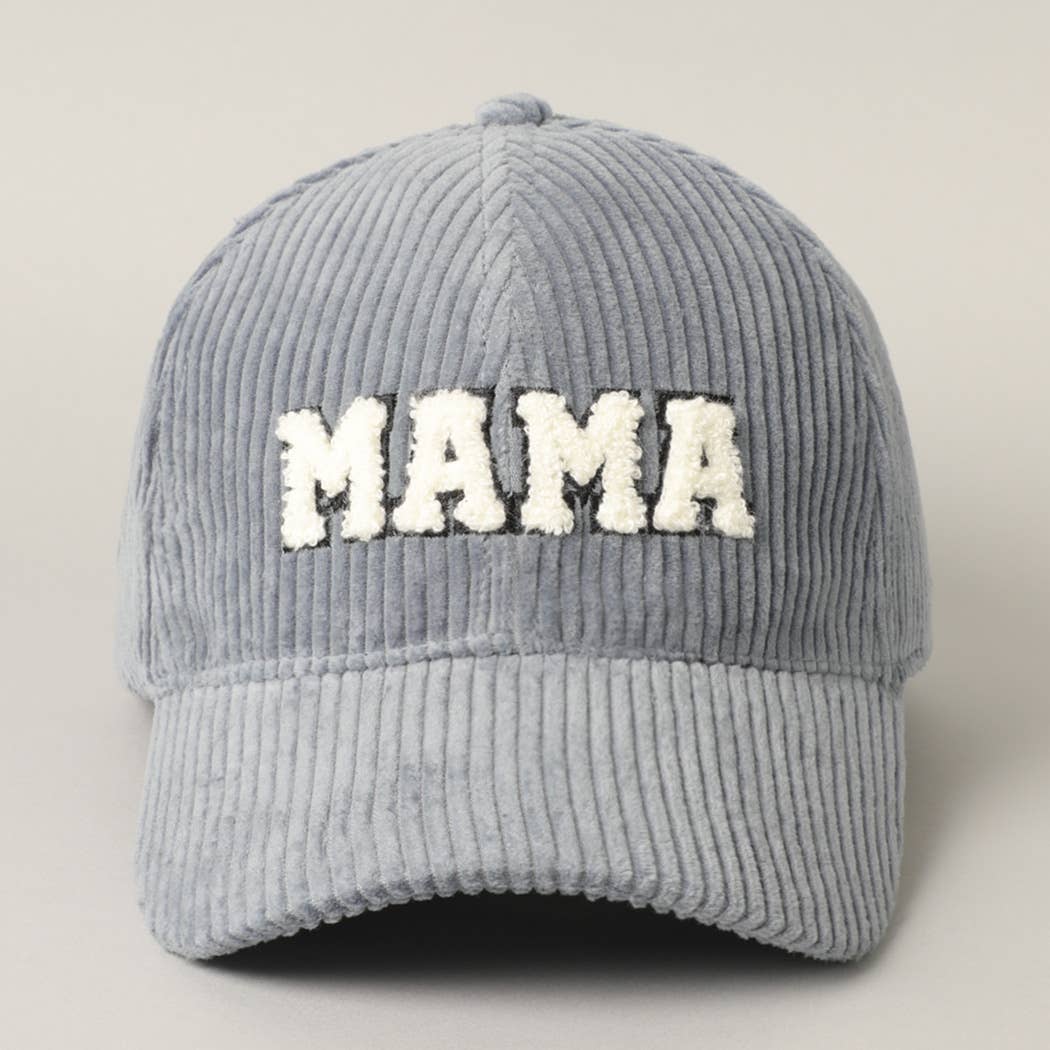 MAMA Embroidered Corduroy Hat