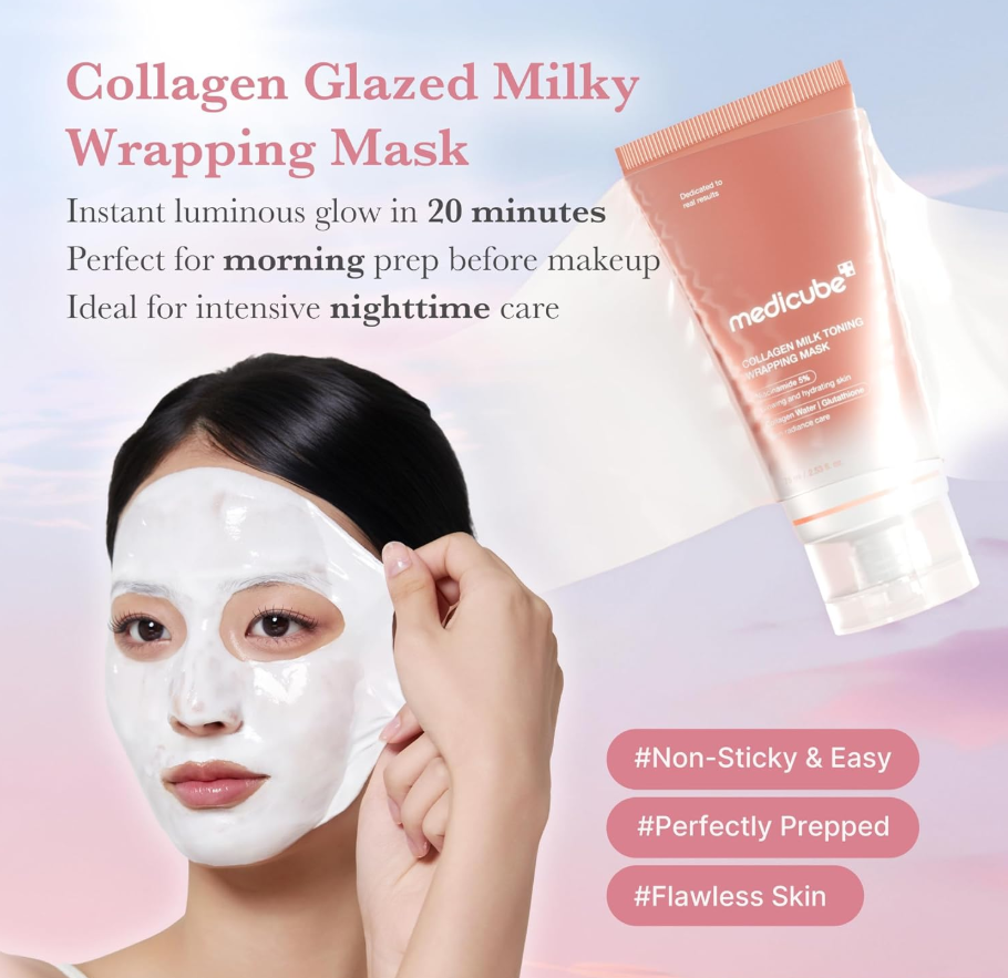 MEDICUBE Collagen Milk Toning Wrapping Mask