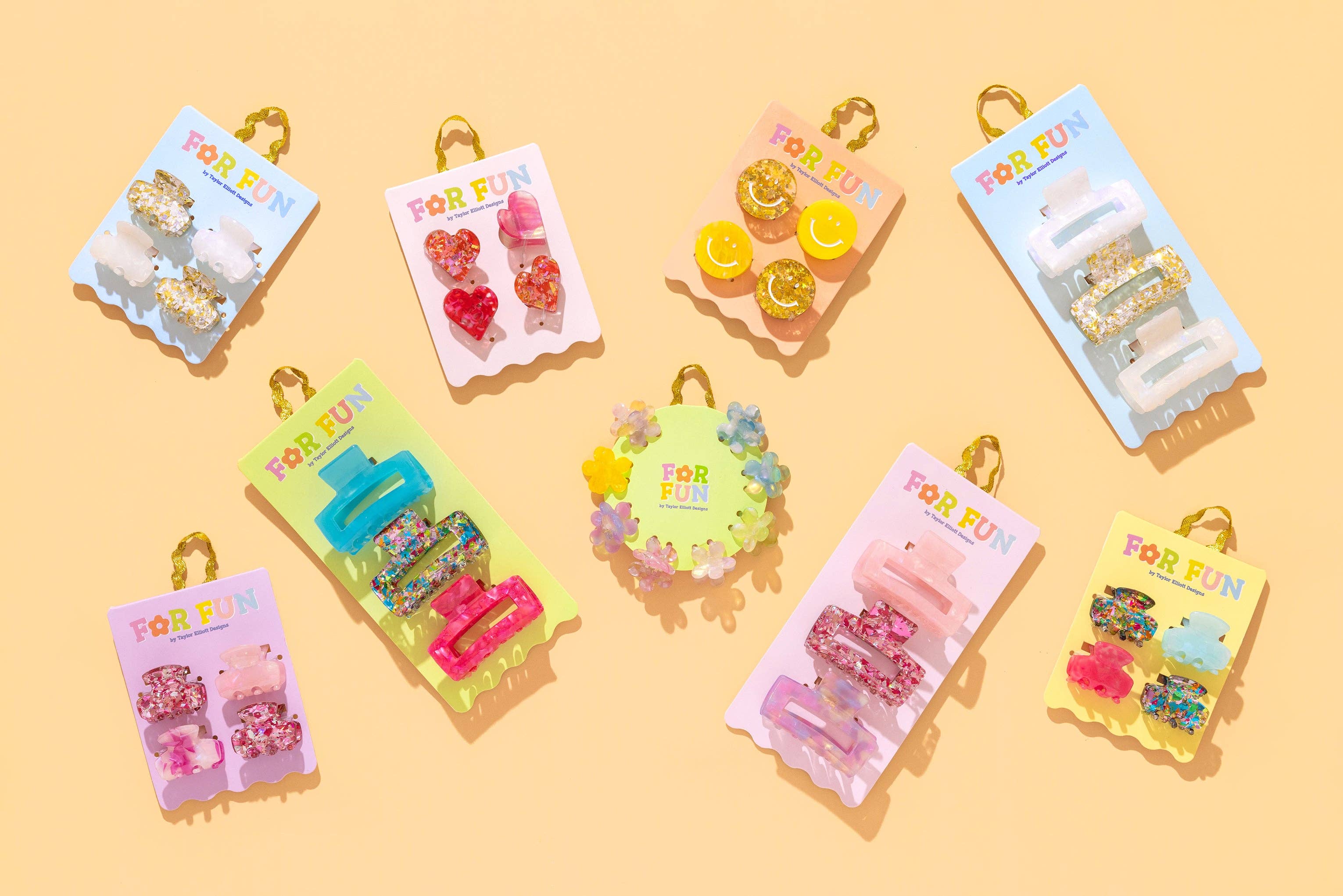 Colorful Confetti Mini Claw Clips