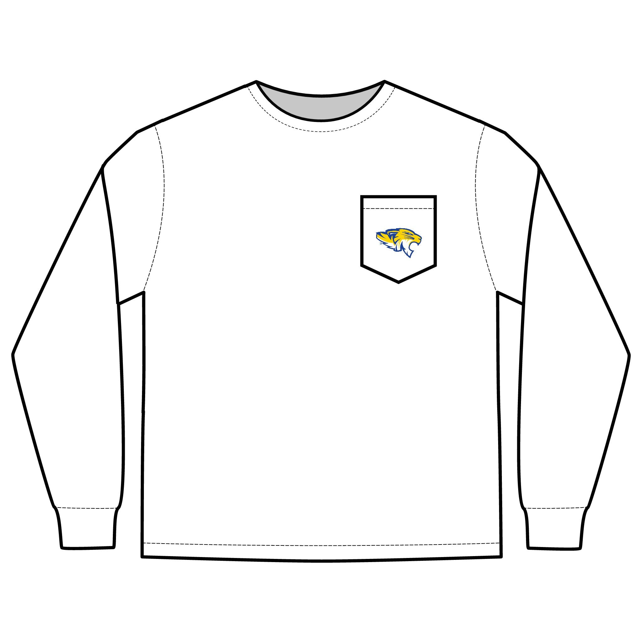 Long Sleeve Pocket T-Shirt - Frenship Tigers Design