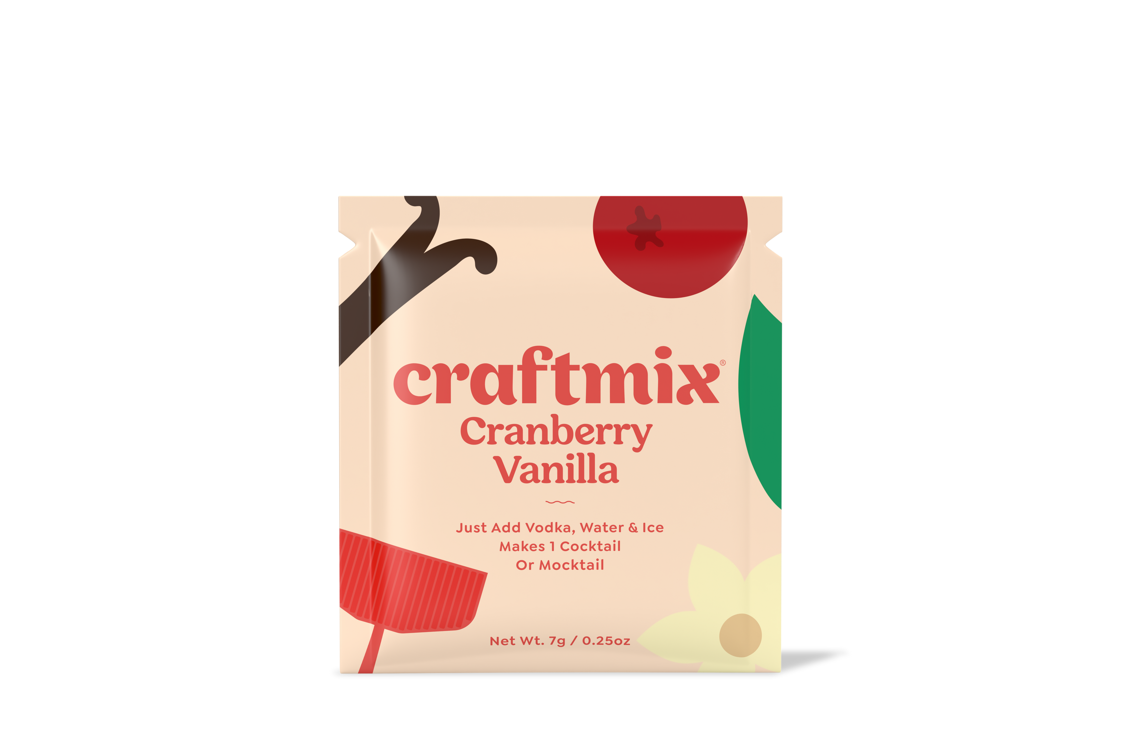 Cranberry Vanilla Cocktail / Mocktail Mixer - Single Packs