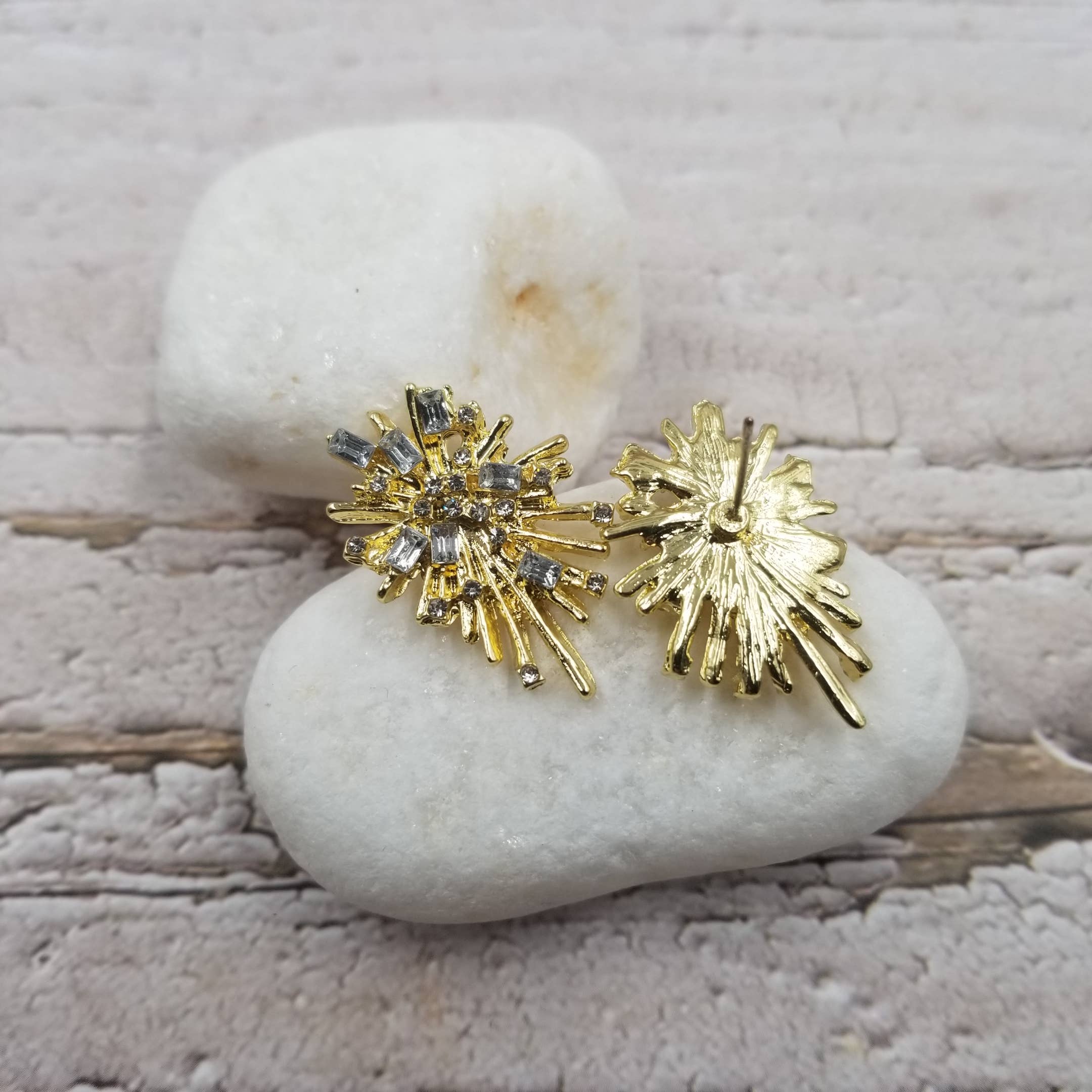 Sunburst Rhinestone Studs