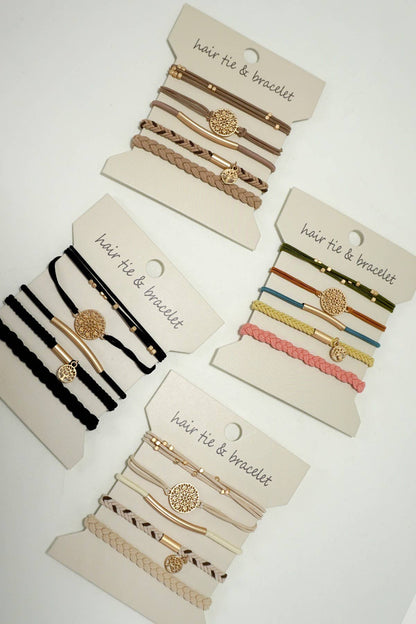 Boho bracelet hair ties