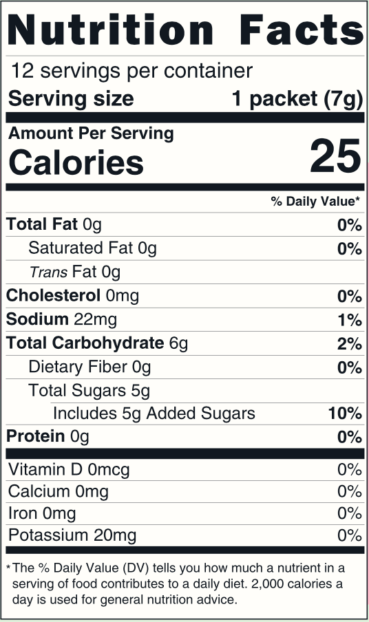 Cranberry Vanilla Cocktail / Mocktail Mixer - Single Packs