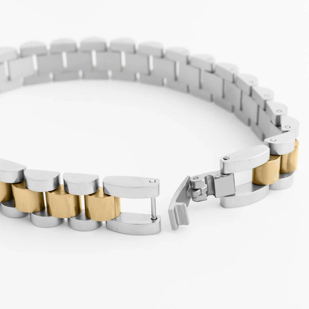 Two Tone Watch Band Bracelet