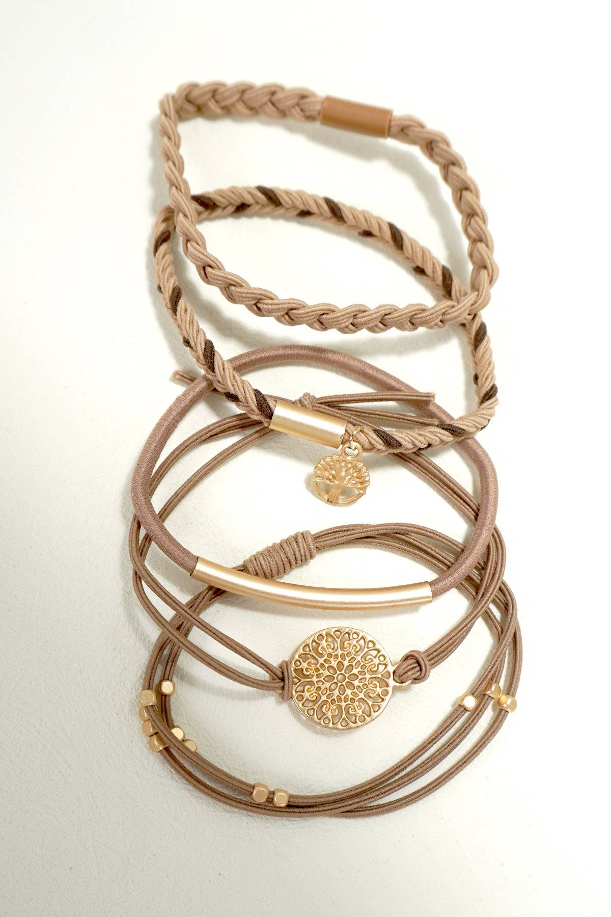 Boho bracelet hair ties
