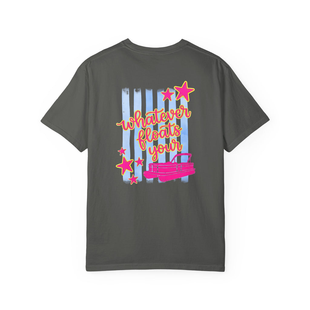 Whatever Floats Your Boat T-Shirt — Retro Pink & Blue Star Graphic