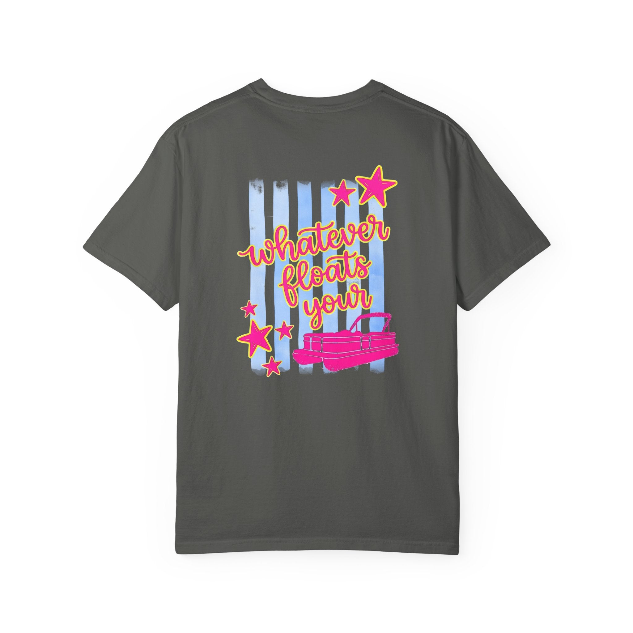 Whatever Floats Your Boat T-Shirt — Retro Pink & Blue Star Graphic