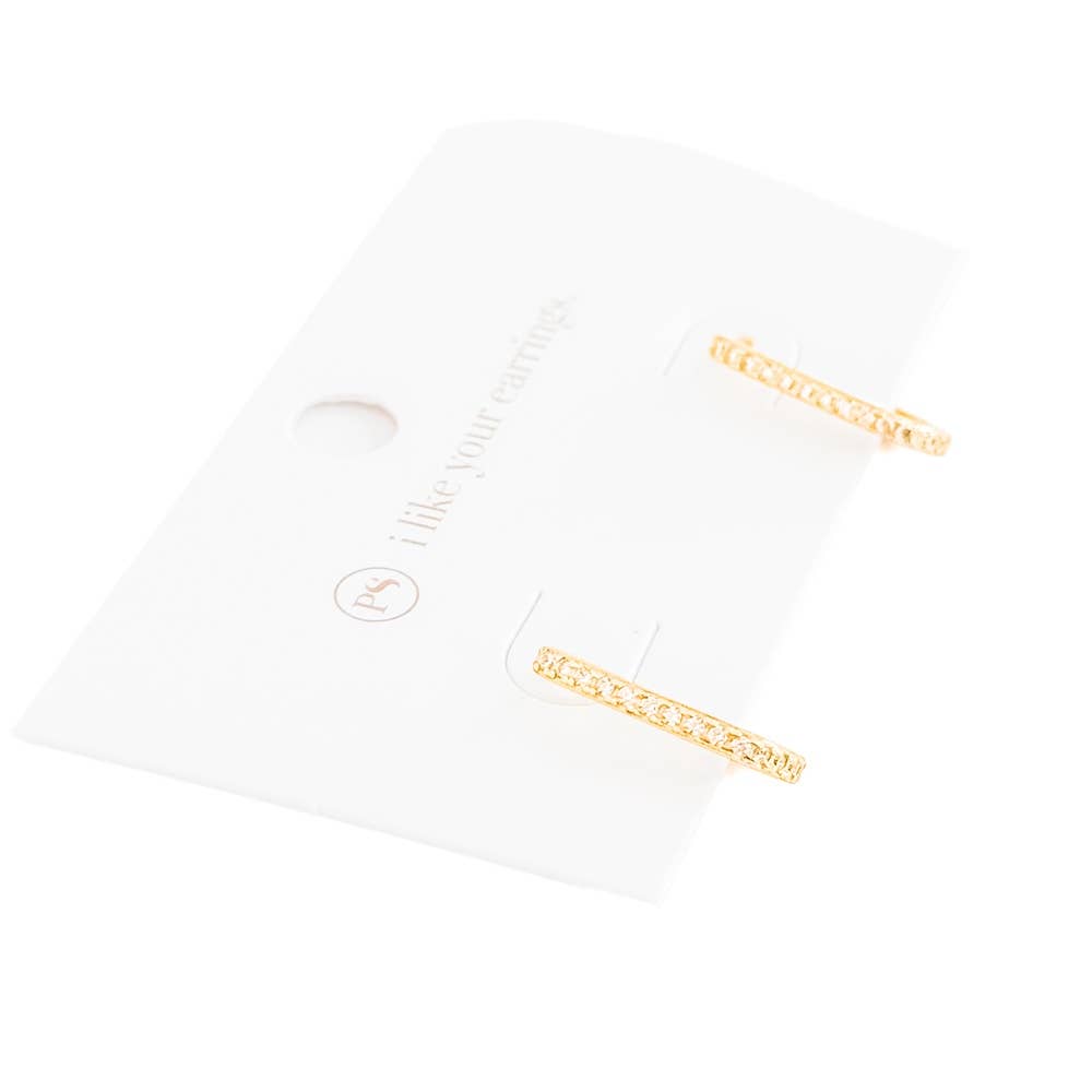 Petra U Hoop Diamond Earrings - WATERPROOF