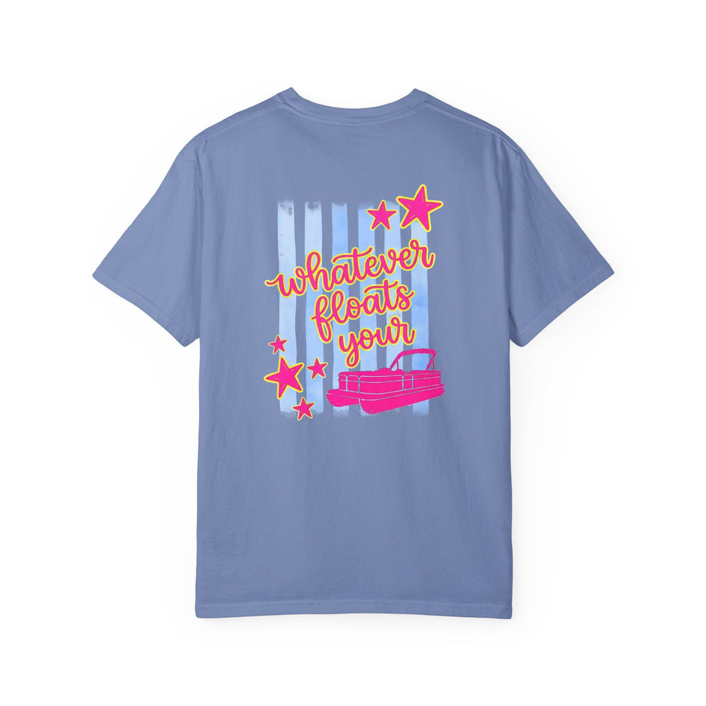 Whatever Floats Your Boat T-Shirt — Retro Pink & Blue Star Graphic