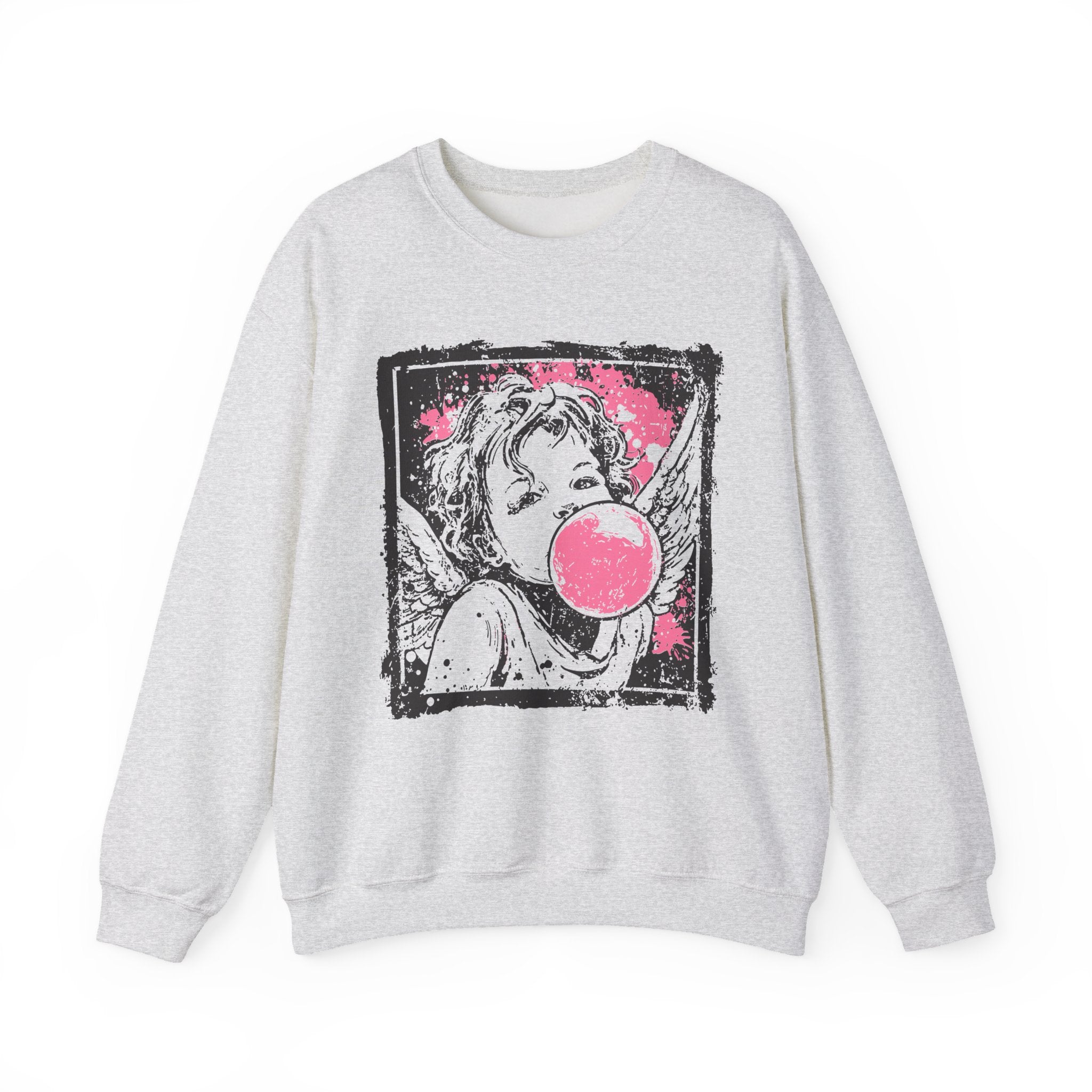 Bubble Gum Cupid Crewneck Sweatshirt — Valentine’s Cute Cupid Graphic