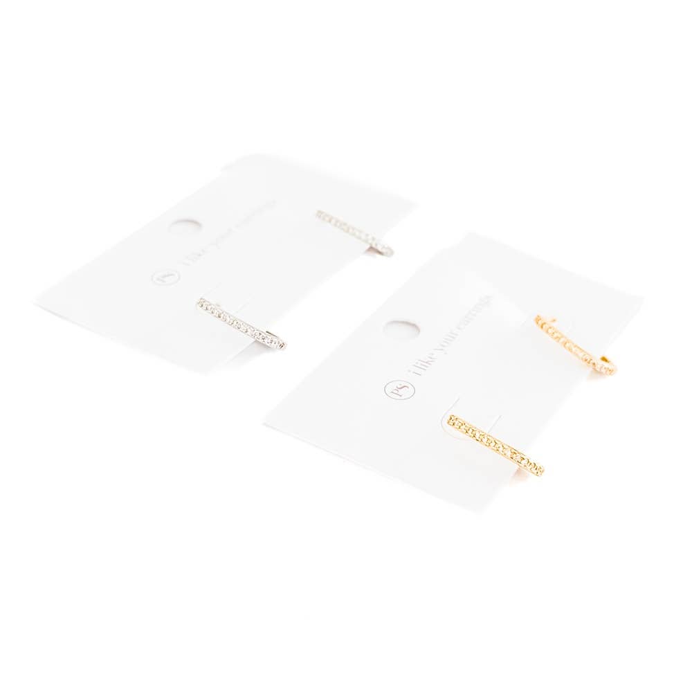 Petra U Hoop Diamond Earrings - WATERPROOF