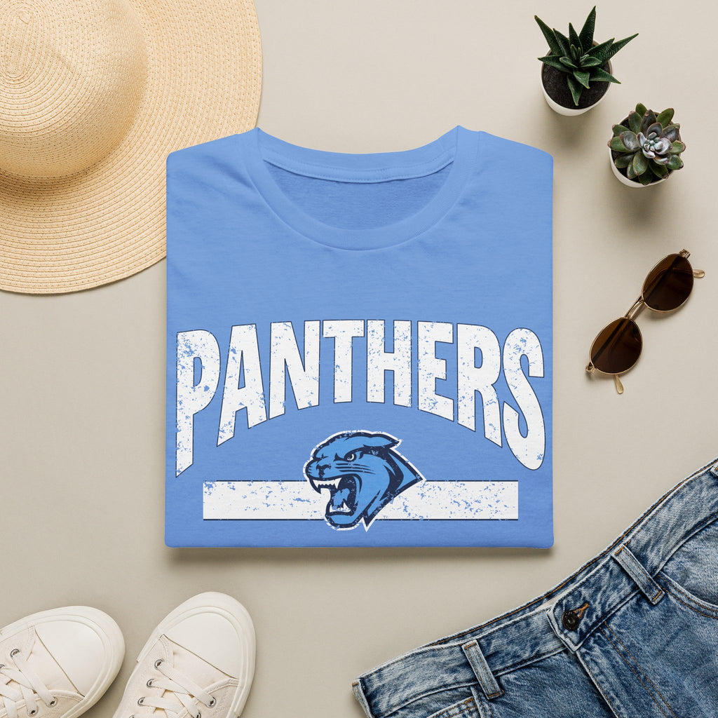 Panthers Vintage Distressed Tee — School Mascot Graphic T-Shirt