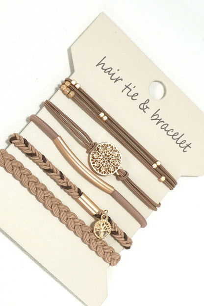 Boho bracelet hair ties