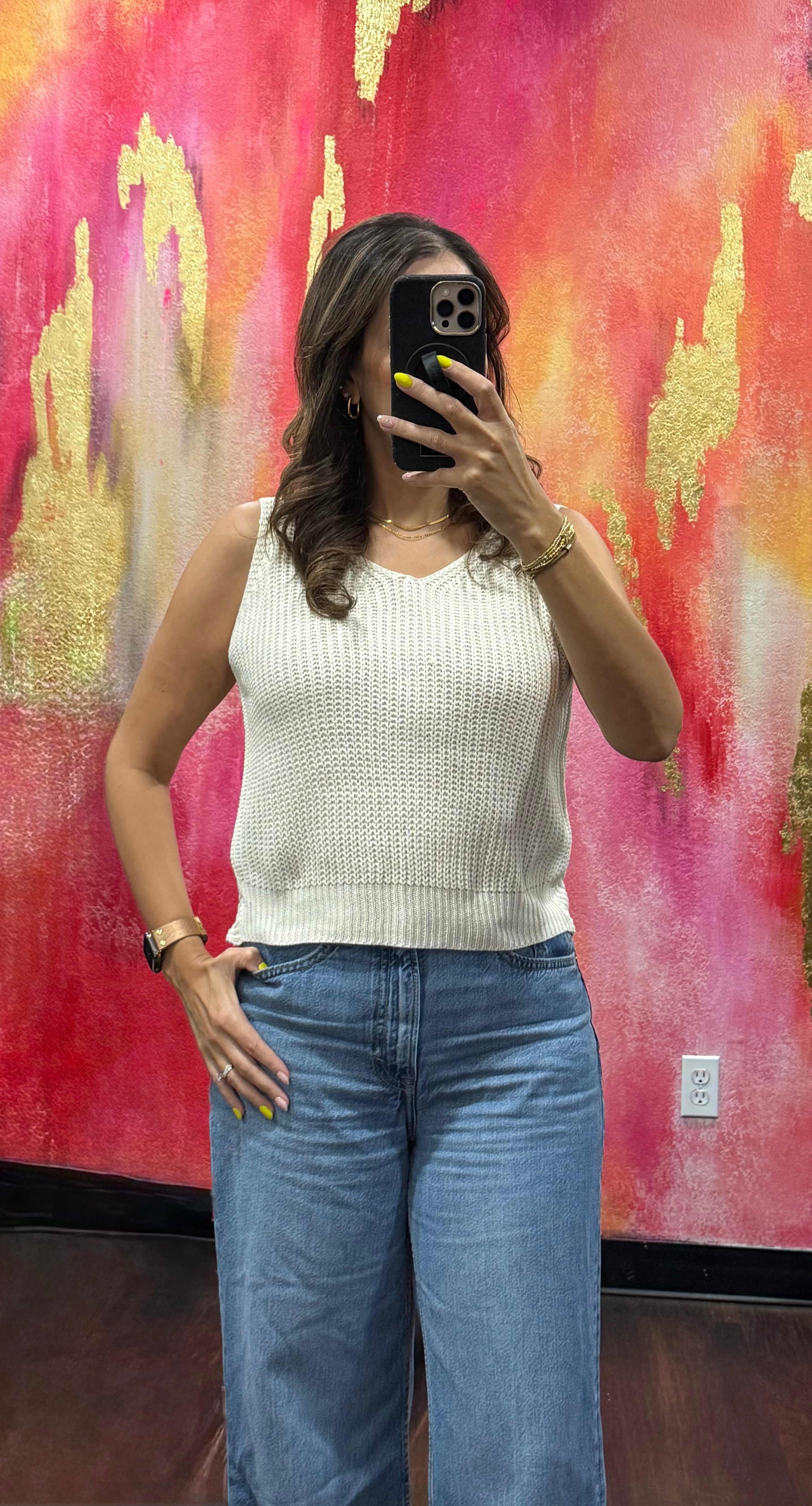 Hamptons twist back tank