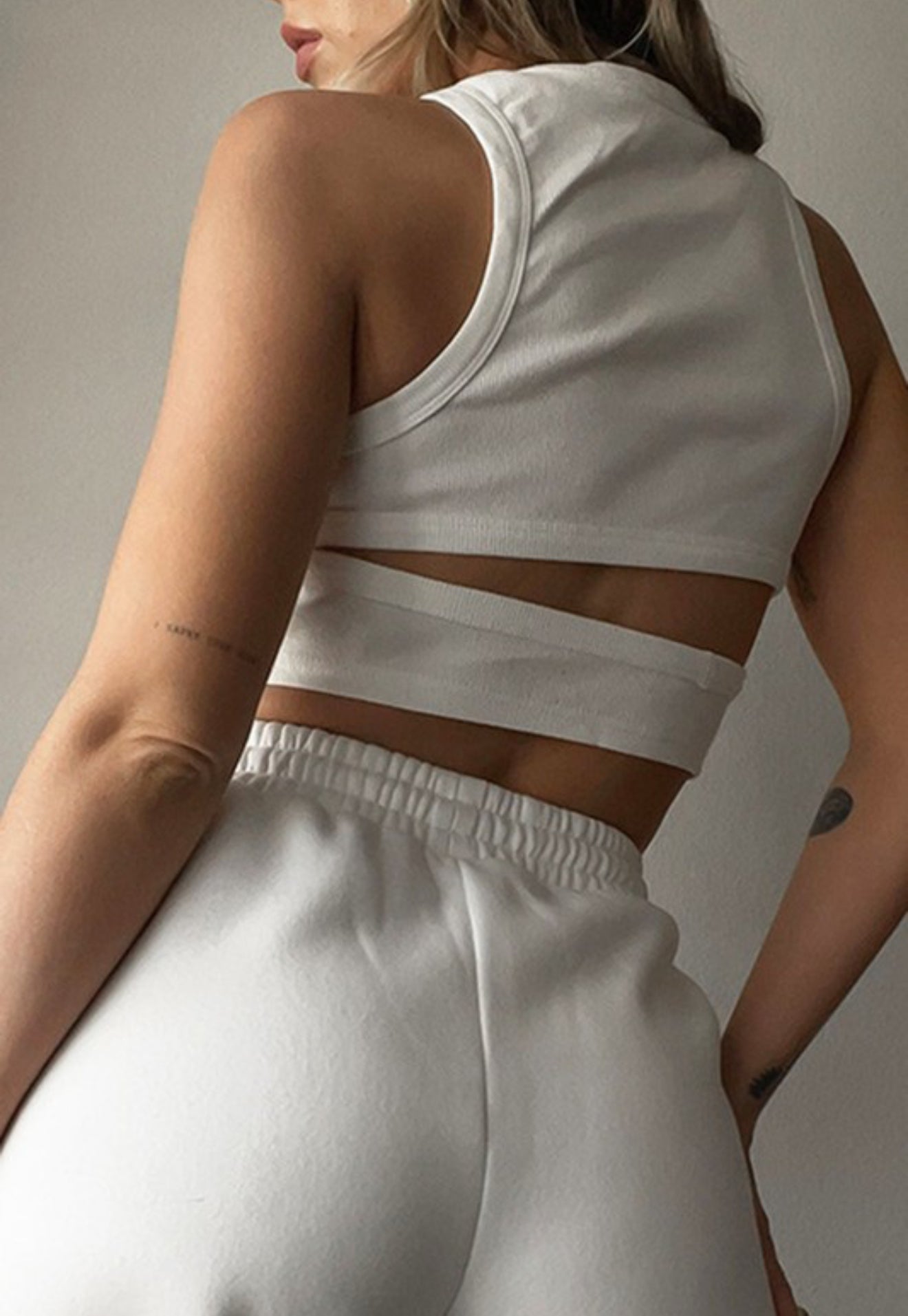 Cropped Herringbone Tank