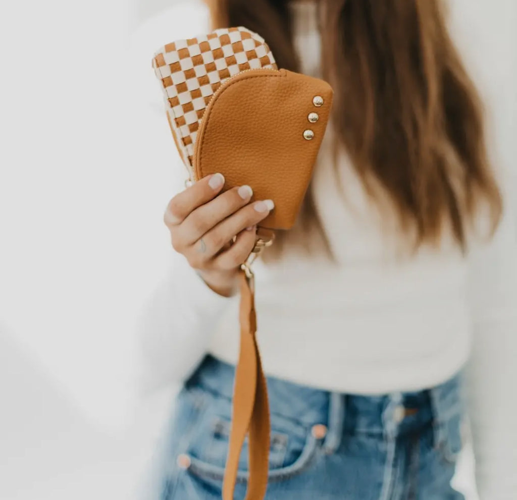 Wonderlust Woven Dual Pouch Wristlet