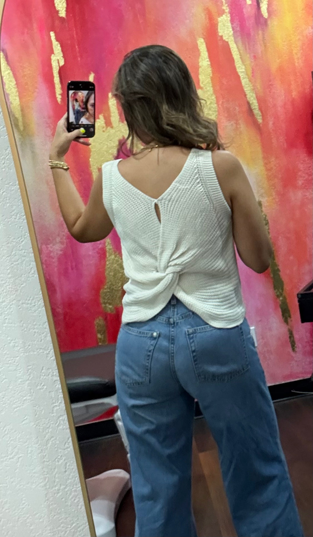 Hamptons twist back tank