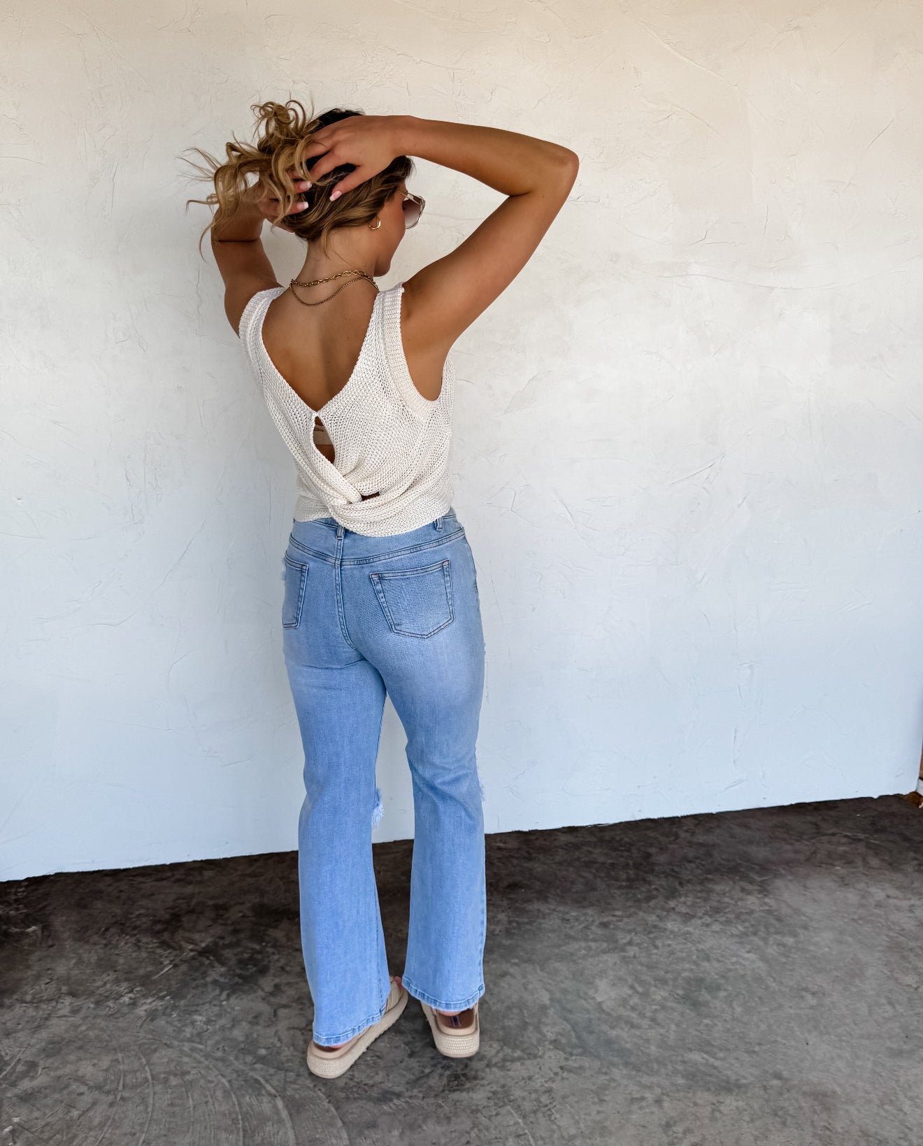 Hamptons twist back tank