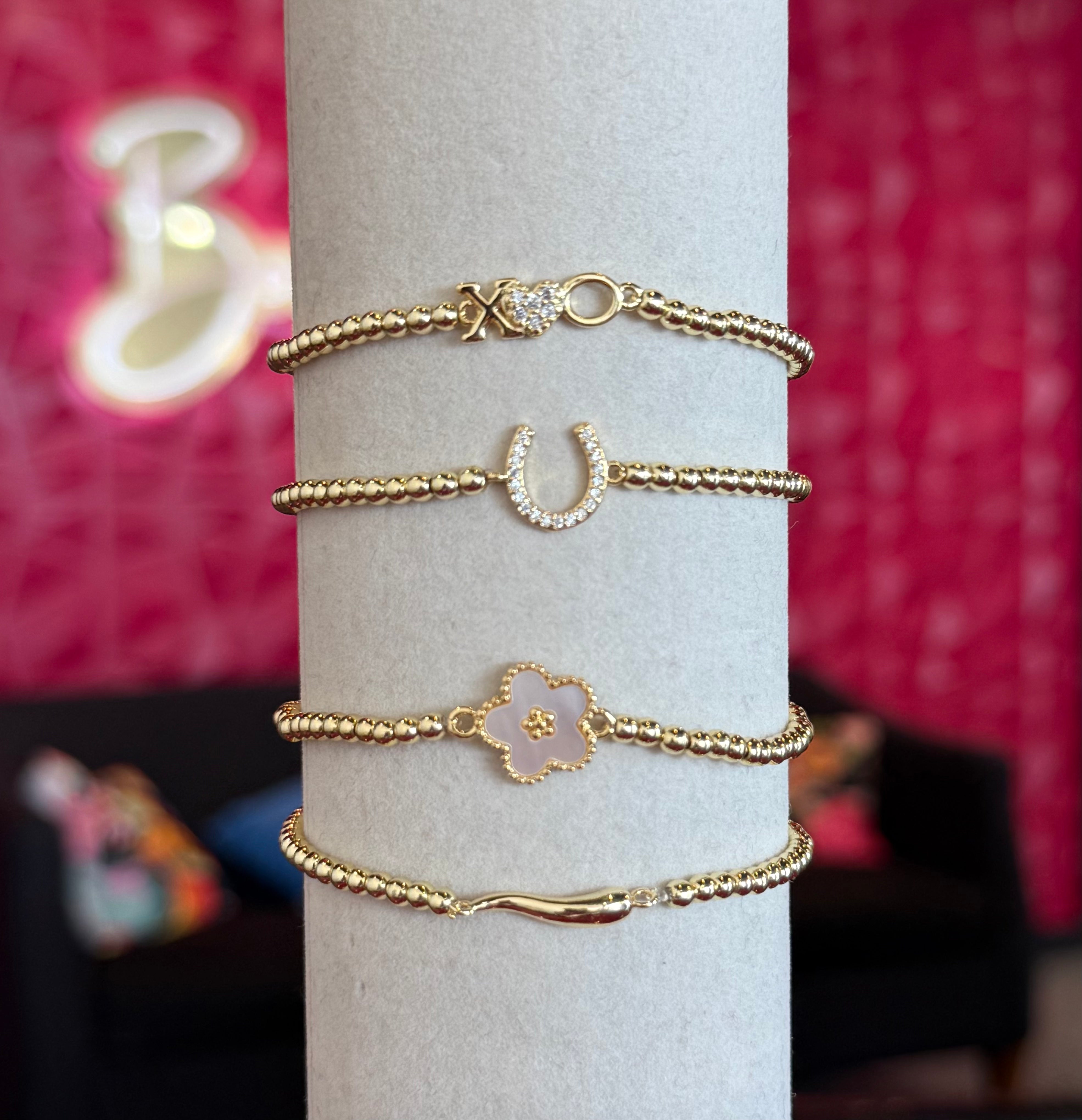Gold Beaded Bracelets
