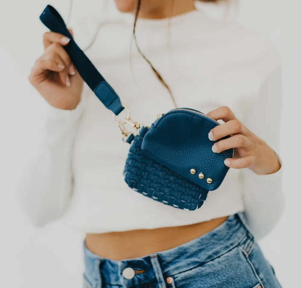 Wonderlust Woven Dual Pouch Wristlet