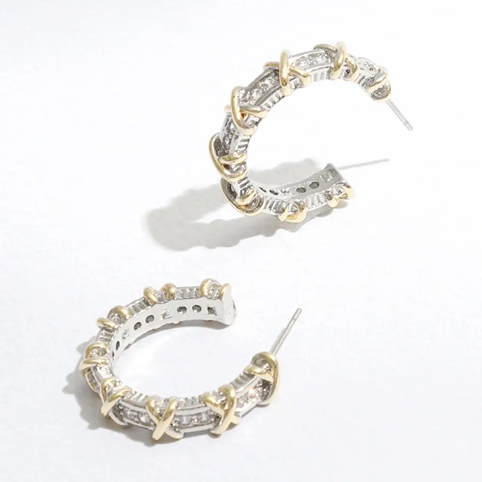 Golden Twist Hoops