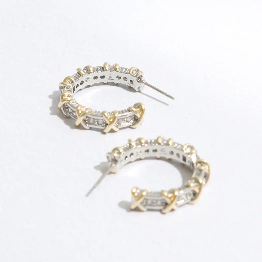 Golden Twist Hoops