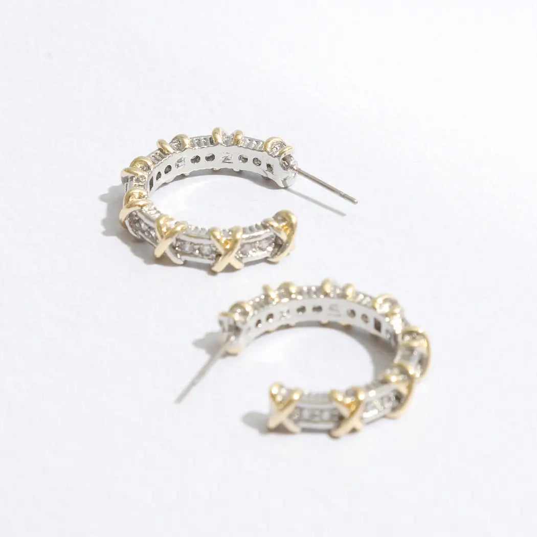Golden Twist Hoops