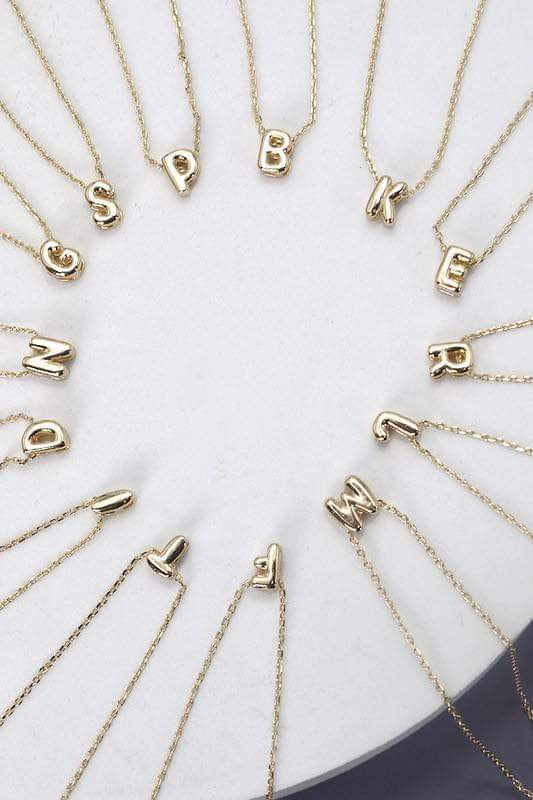 Bubble letter necklace